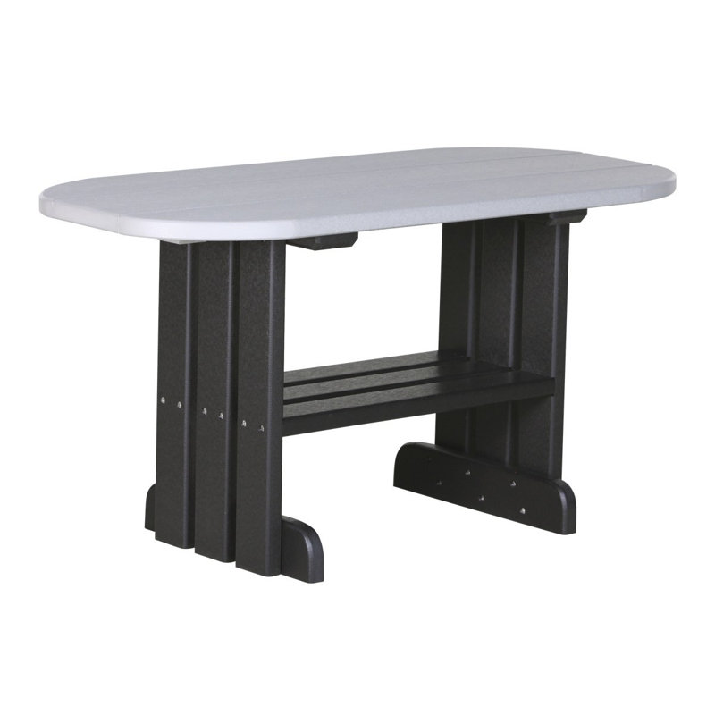Table basse en plastique Kazan, Noir, Gris tourterelle