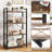 2PCS 47'' Floor Bookcase w/ Shelves Heavy Duty Metal Frame & Anti-Toppling Kits