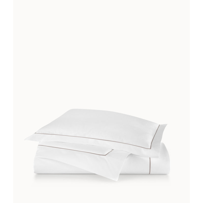 Boutique 100% Cotton Percale Duvet Cover, Queen Duvet, White/Pearl