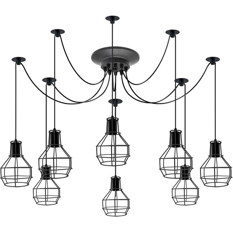 - Light Black Cluster Pendant, 8