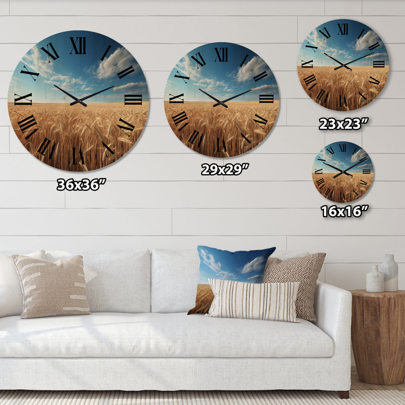 Horloge murale en bois massif Velora, Moyenne