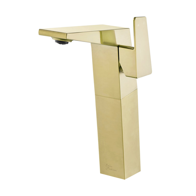 Robinet de salle de bain Carre, Or brossé