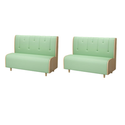 Stylish Simple Dessert Shop Cafe Restaurant Bench Faux Leather Upholstered Bench