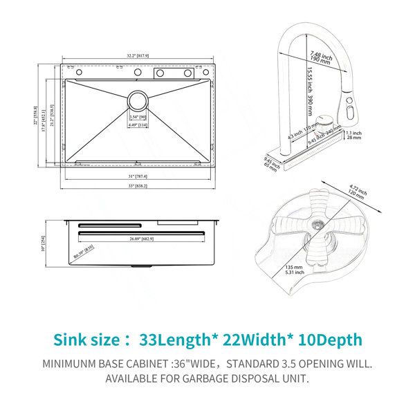 Dimensions du produit