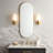 Capsule Wall Mirror - 24"W x 60"H Mirror - Gold