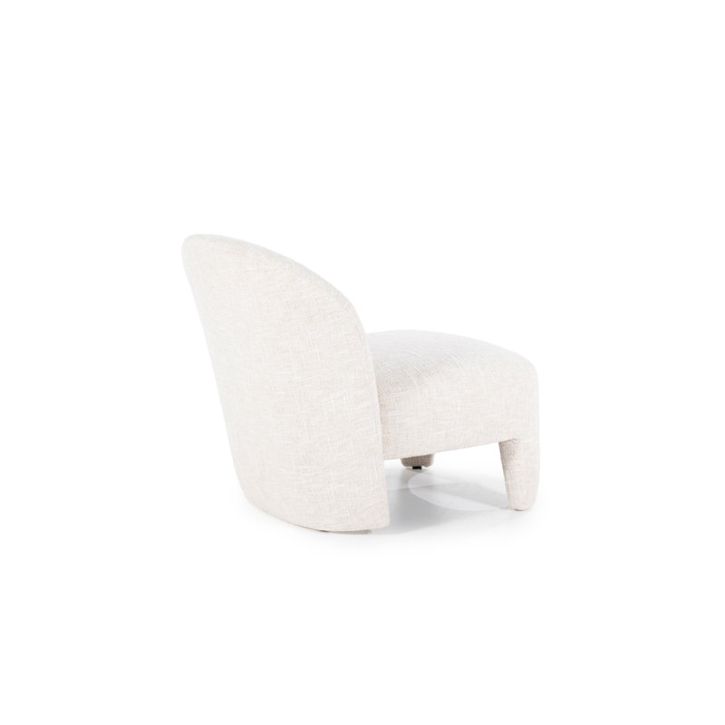 Accent Chair Side Chair, Beige Fabric