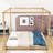 Boones King Wooden Canopy Platform Bed-458848380