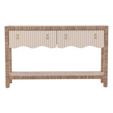 Furniture Classics Abrams Mahogany & Gold Console Table