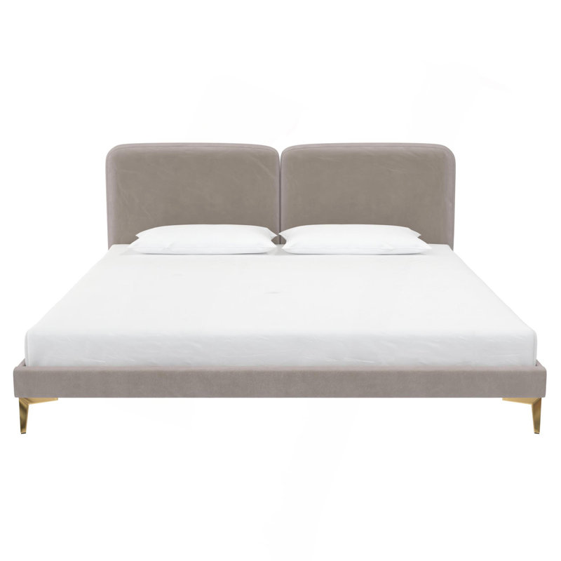 Lit tapissier Coco, Taupe