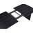 Rectangular Wooden Dining Table With 1 Removable Extension Leaf In Black
