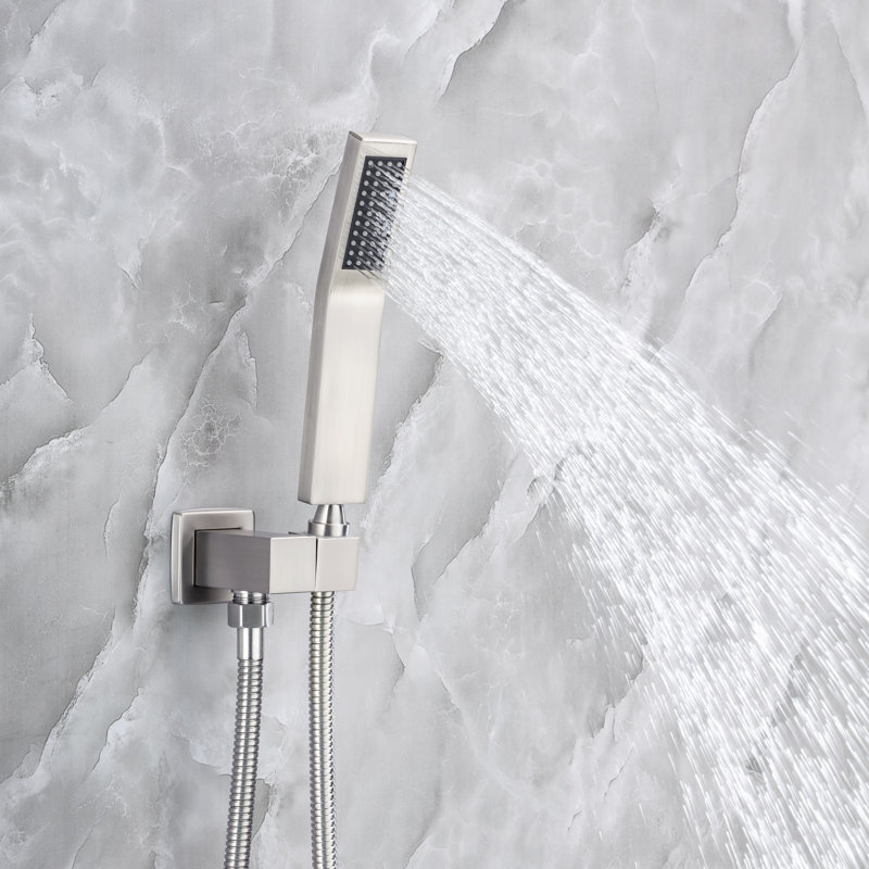 Complete Shower System with Rough-in Valve, Brushed Nickel