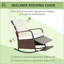 Fauteuil inclinable et berçant en rotin d'extérieur-1303719442