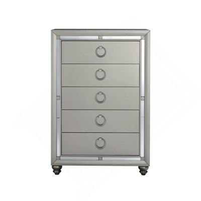 Commode argentée CHLOE GEMSTONE