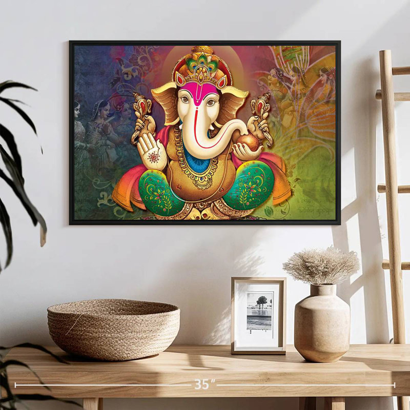 Adieu, divinité indienne Ganesh, H 17 po x l 25 po