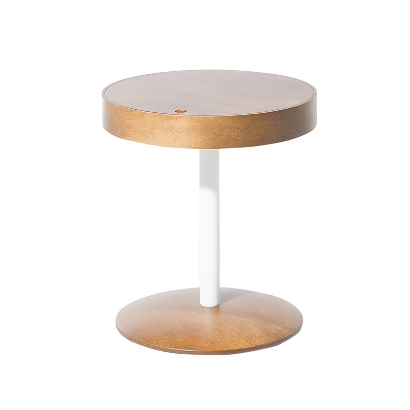 Pedestal End Table, Dark brown