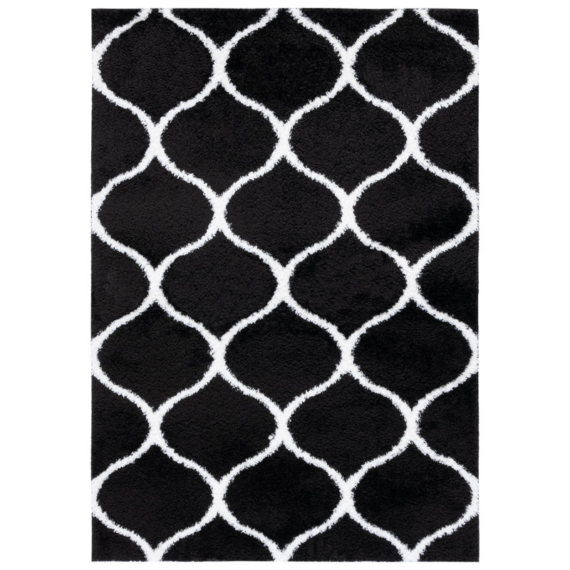 Fiffia Tahoe Shag Performance Geometric Rug, Rectangle 4' x 6'