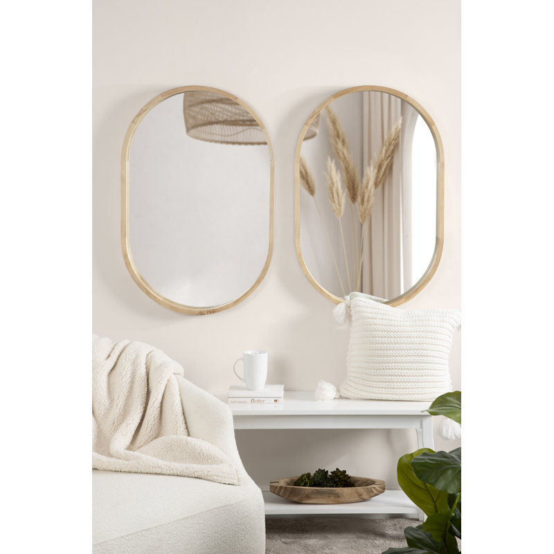 Roberts Solid Wood Flat Mirror, Natural