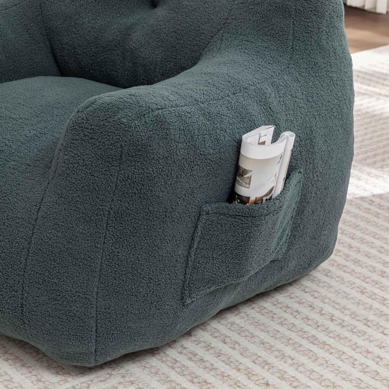 Fauteuil à billes confortable, Ourson vert clair