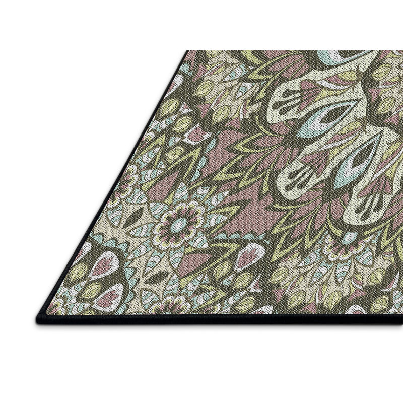 Floral Indoor Rug, Rectangle 7' x 10'