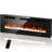 Ultra-thin Electric Fireplace, Recessed & Wall Mounted Heater, Crystal Stone & Log, Timer-581523534