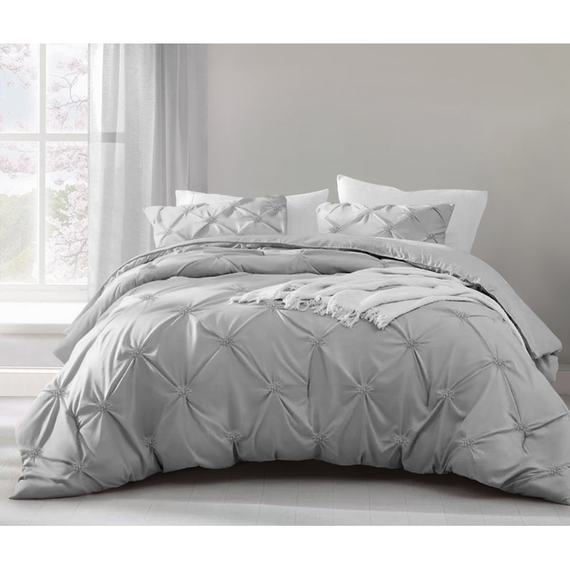 Suki Duvet Cover Set, King Duvet Cover Set + 1 Additional Piece, Charcoal