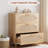 3 Drawer Rattan Dresser for Bedroom, Rattan Modern Dresser Wood Chest of Drawers, Wooden Storage Cabinets for Bedrooms