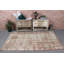 Tapis antique brun de style Anatolian brun pour chambre à coucher avec motif de tapis Oushak délavé
