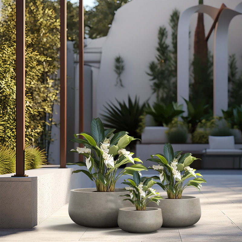 Lupin Handmade Pot Planter, Pale Yellow