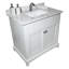 Le comptoir de meuble-lavabo 37 pouces - lavabo en pierre d'ingénierie blanche ajoute du style à votre installation de plomberie