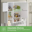 Armoire à pharmacie de salle de bain avec miroir, armoire de rangement murale pour salle de bain, portes miroir et 2 barres à serviettes