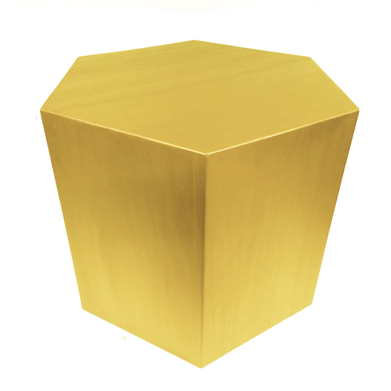 Coffee Table, Brass, 16" H x 20" L x 17.3" W