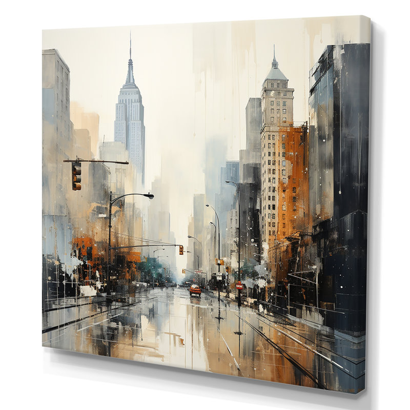 «Beige gratte-ciel», reproduction d'art, H 30 po x l 30 po x P 1 po, Toile tendue