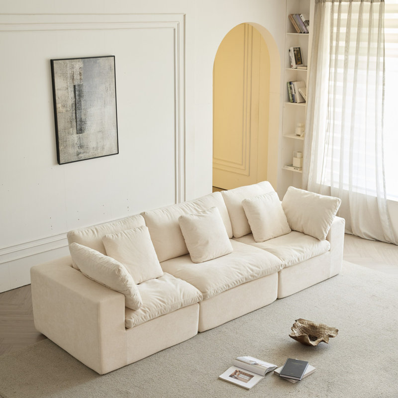 Canapés modernes et confortables, revêtus de tissu pour les petits espaces