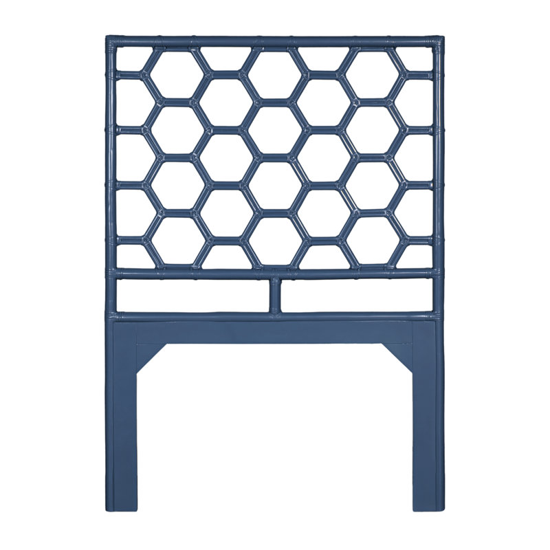 Honeycomb Open-Frame Headboard, Navy Blue, Twin