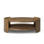 Damari Round Coffee Table-Medium Brown Limba