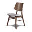 Chaise en bois Lyan avec coussin gris foncé (ensemble de 6), noyer-258698253-258698250
