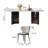 White Luxury Marble Rectangular  Dining Table Sets-104977366-125121017