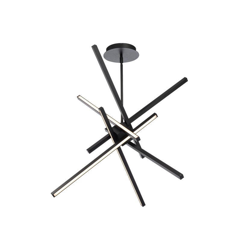 Rochelle 6-Light Chandelier, 29", Black