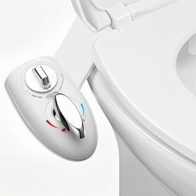 Fenbeli Bidet Attachment for Toilet, Hot and Cold Water Dual Nozzle Bidet with Self-Cleaning, Non-Electric Fresh Water Sprayer for Feminine Wash
