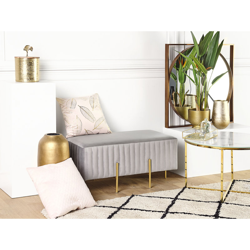 Frandsen Upholstered Bench, Grey