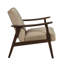 Chaise de chambre Mid-Century moderne en velours brun, fabrication en bois au fini noyer foncé, coussins en mousse pour des moments de détente avec housse, structure et intérieur chic-791753535