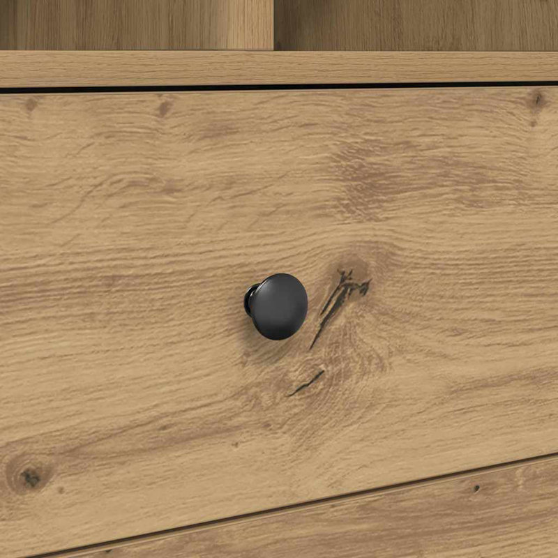 Desk With Storage With Shelf 2 Pcs 100 X 50 X 76 Cm, Artisan Oak