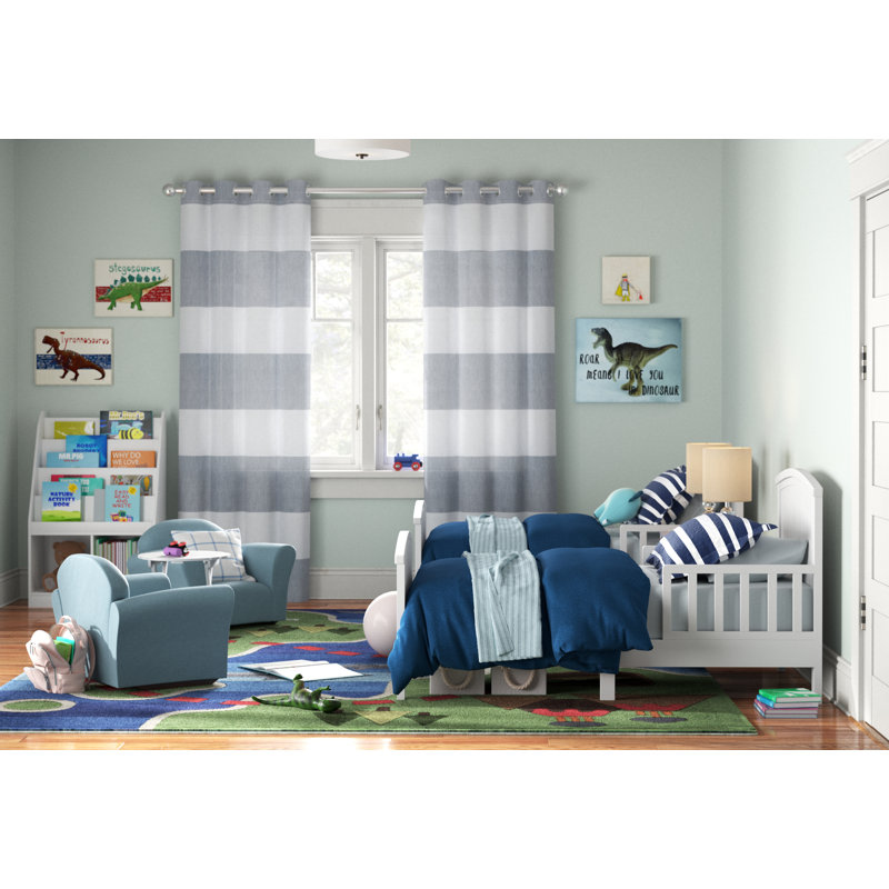 Coolest Polyester Striped Sham Set, Blue