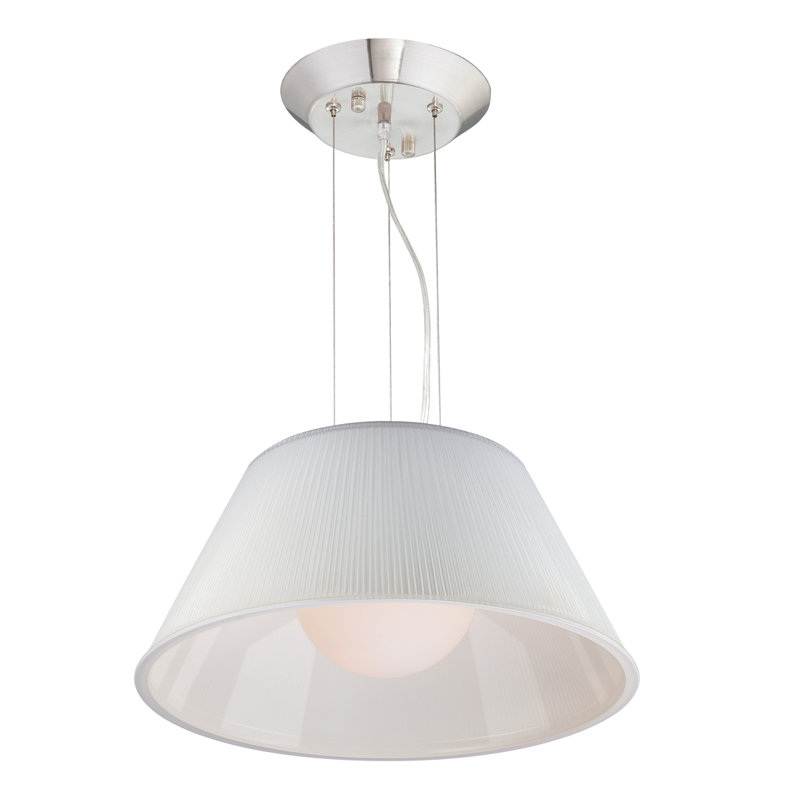 Luminaire suspendu conique à 1 lumière Ribo, Blanc