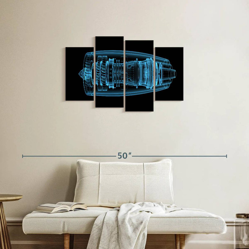 Laelle Airplane Engine Structure, 22" H x 36" W