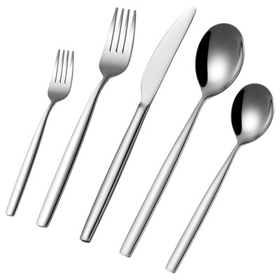 30-Piece Silver Silverware Set for 6 - Food Grade Stainless Steel Flatware Set, Luxury Cutlery & Utensil Set for Home, Restaurant, Hotel & Office Dining