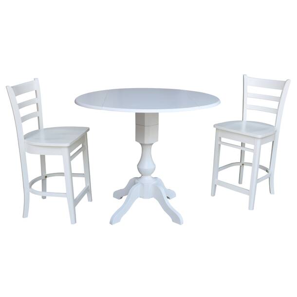 Canora Grey Pattie Extendable Round Solid Wood Top Dining Table ...