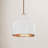 Bianca Ceramic Pendant (Gloss White and Gold)