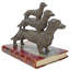Stacked Hot Dogs Dachshund Cast Iron Statue