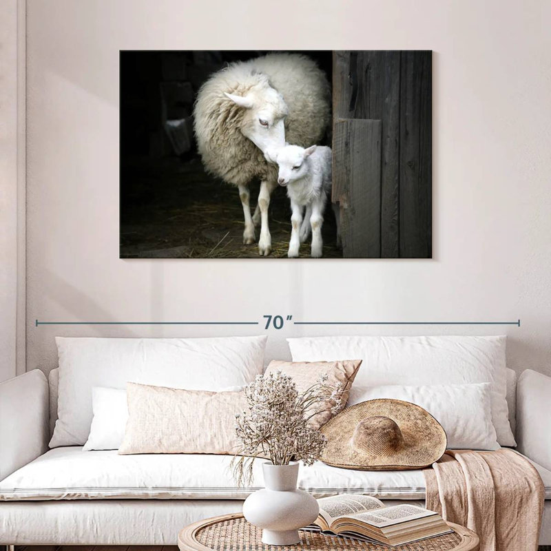 Brampt Maternal Sheep, 30" H x 45" W